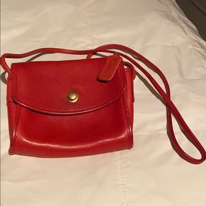 Coach red vintage crossbody bag